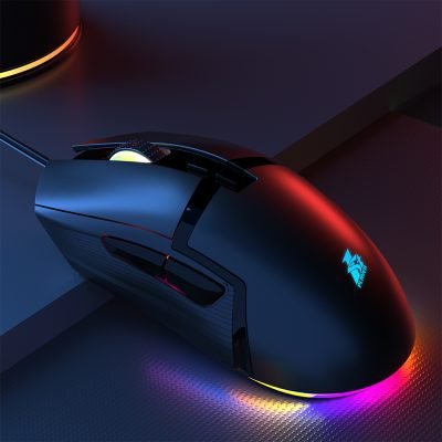 1st player MOUSE BH5.0 Black,BULLET HUNTER SERIES Gaming mouse with RGB Effects. DPI 12000. Polling Rate 500Hz. FPS 6400. IPS 32