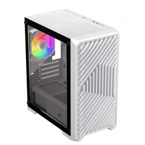1st Player Trilobite T5 White | Micro ATX Side Tempered Glass M-ATX PC Gaming Casing