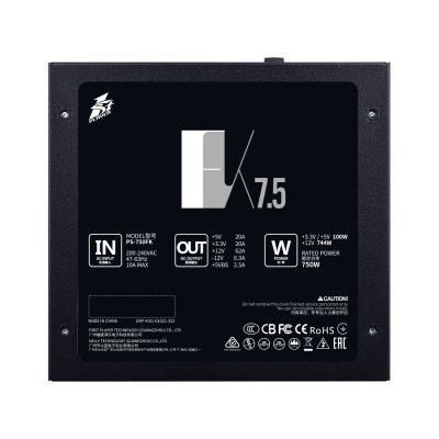 1stplayer PS-750FK Non-Modular Effective high as 85% under typical loading · Perfect combination of cooling and silent with 12CM Hydraulic Bearing fan