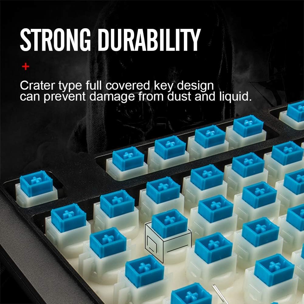 1st Player Fire Dancing K5 Membrane Gaming Keyboard RGB LED Backlit