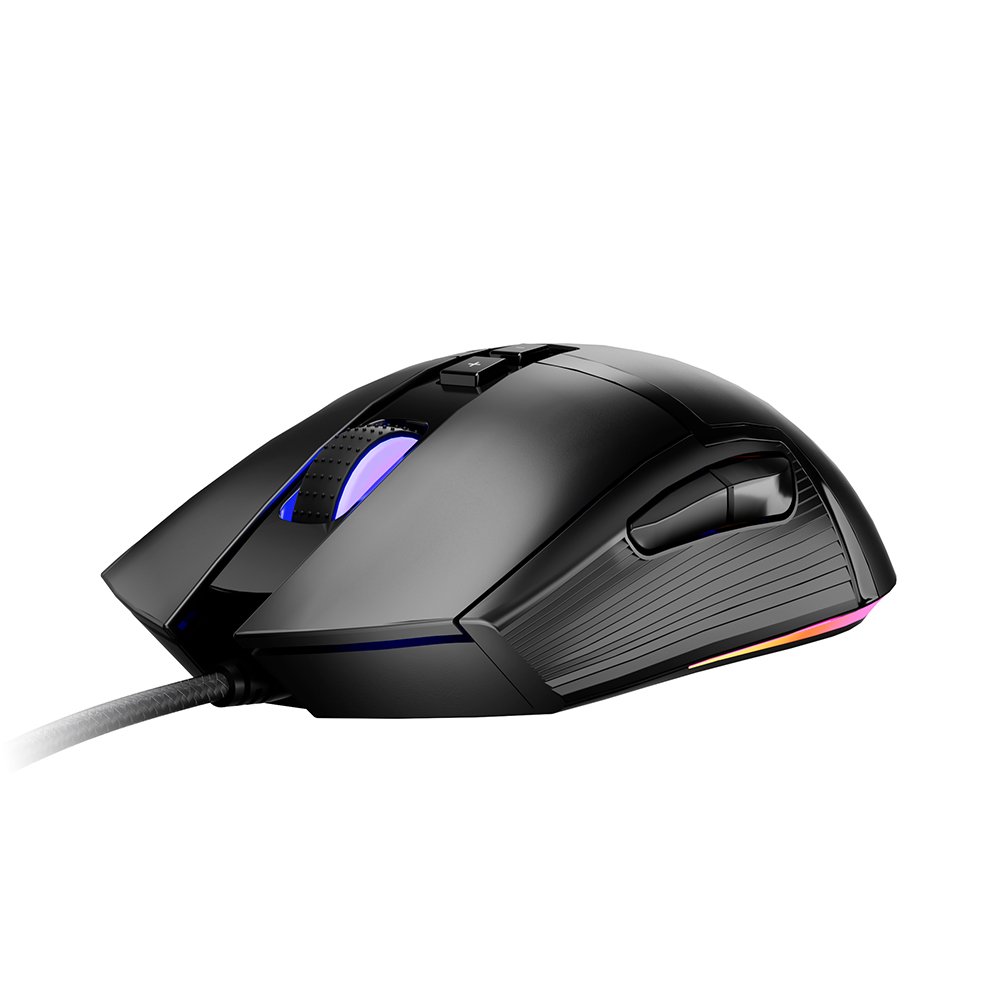1st player MOUSE BH5.0 Black,BULLET HUNTER SERIES Gaming mouse with RGB Effects. DPI 12000. Polling Rate 500Hz. FPS 6400. IPS 32