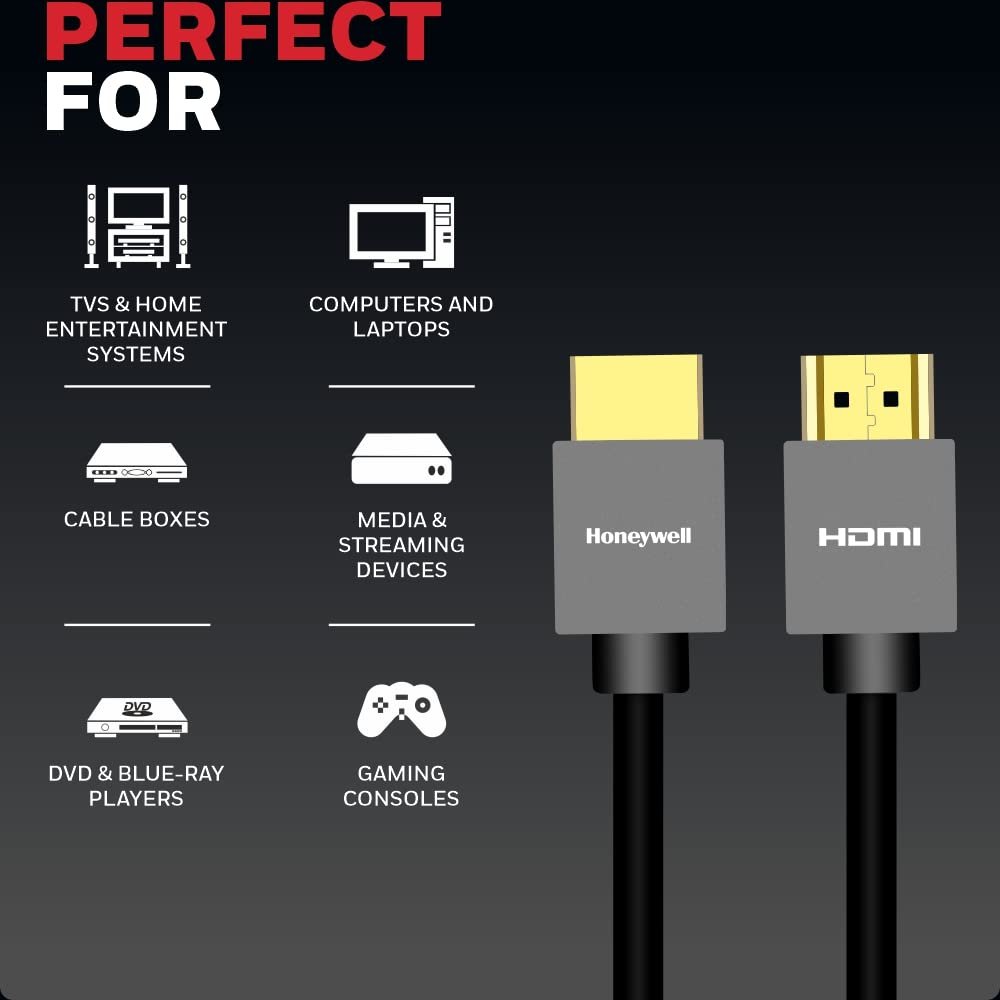 Upgrade Your Audio-Visual Experience with Honeywell High-Speed HDMI v2.0 Cable