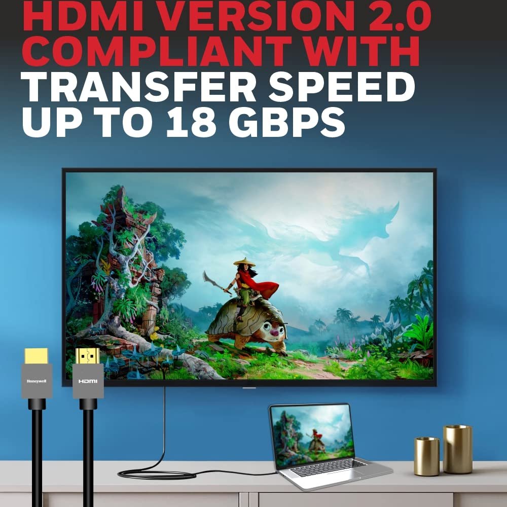 Upgrade Your Audio-Visual Experience with Honeywell High-Speed HDMI v2.0 Cable