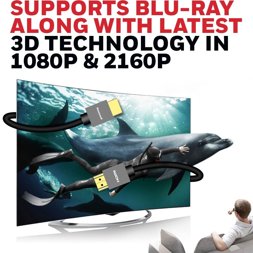 Upgrade Your Audio-Visual Experience with Honeywell High-Speed HDMI v2.0 Cable