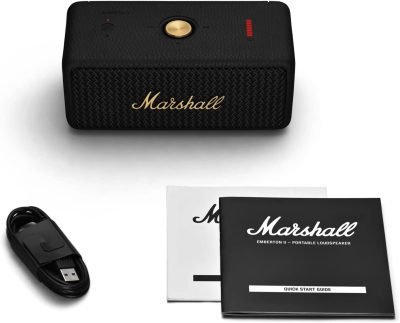 Marshall Emberton II Portable Bluetooth Speaker - Black & Brass