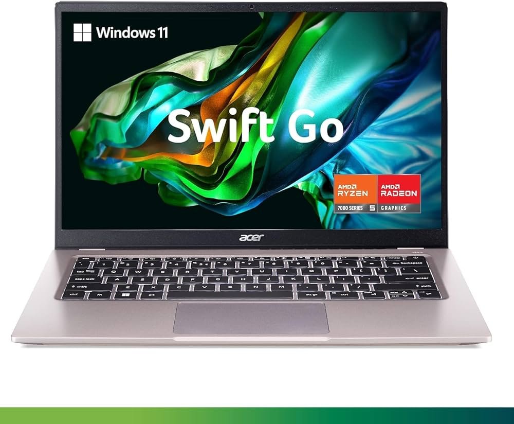 Acer Swift Go Nepal laptop in Nepal, featuring a sleek black design and a 14-inch FHD display