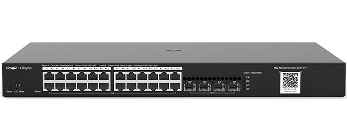 Ruijie Reyee Gigabit Layer 2 Cloud Managed PoE Switch: 24 Gigabit Ports and PoE Support