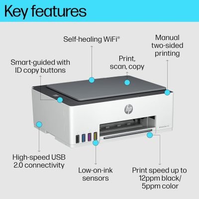 HP Smart Tank 580 All-in-One WiFi Printer: Wireless Printing and High-Quality Results