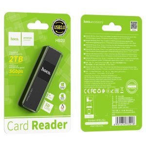 Hoco HB20 Mindful 2-in-1 Card Reader USB 3.0 Up to 2TB: Dual Card Slots and High-Speed Transfer
