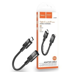 Hoco U107 USB-C Male to iPhone Female Adapter: Versatile and Durable Design