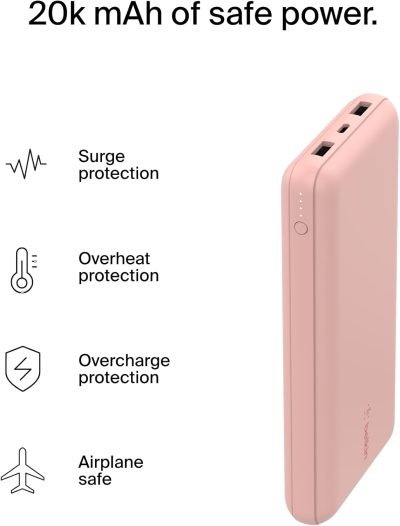 Belkin BPB012btRG Power Bank - BoostCharge 20KmAh 15W USB-C + 2USB