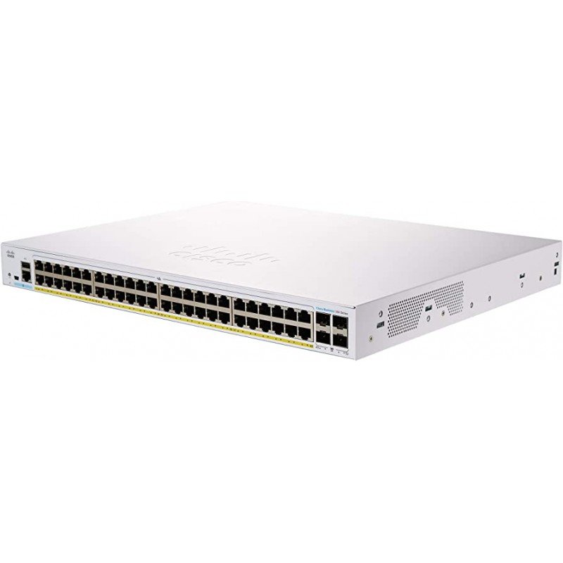 ### Meta Description Cisco CBS350-48T-4G: 48-port Gigabit Ethernet switch with PoE+, advanced security, easy management, and energy efficiency for small businesses.