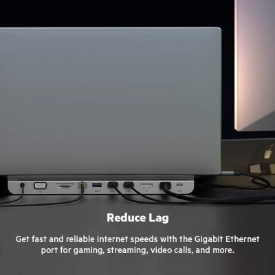 Belkin INC004btSGY USB C Hub, 11-in-1 Multi-Port Laptop Dock with 4K HDMI, DP, VGA, USB C Docking Station with 100W Power Delivery, USB A, Gigabit Ethernet, SD, MicroSD, 3.5mm Port For MacBook Pro, Air and More