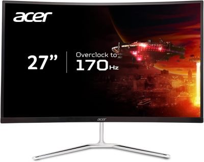 acer Nitro  ED270US3 27" WQHD 2k 1500R Curved PC Gaming Monitor & Nitro 27" WQHD 2k PC Gaming IPS Monitor