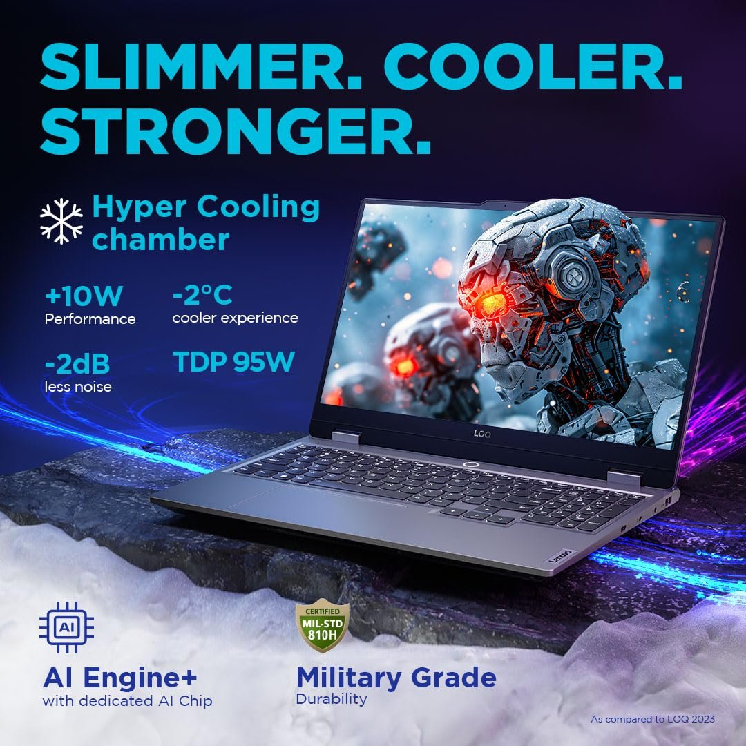 Lenovo LOQ Gaming Laptop - (15.6" FHD 144Hz Display | Intel i5-12450HX | 8 GB RAM | 512GB SSD | RTX 2050 4GB | Backlit KB | Win 11 |