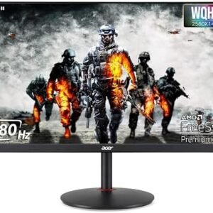 The Acer Nitro XV272UV3 is a 27-inch QHD IPS gaming monitor with a 180Hz refresh rate, 0.5ms response time, and HDR 400 support.