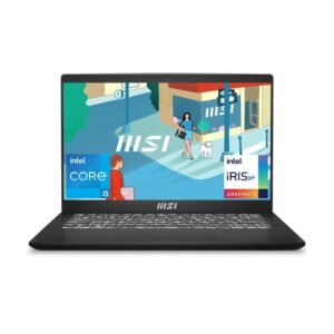 msi Modern 14 F13MG 13th Gen Intel® Core™ i5-1335U 14" Full HD (1920 x 1080) IPS-Level Screen, 45% NTSC Intel® UHD Graphics DDR4 16GB RAM 3200 MHz 512GB M.2 SSD slot SSD 2.0 Kensington Lock HD type (30fps@720p) Backlit Keyboard (White) with Copilot Key Gb LAN 802.11 ax Wi-Fi 6E + Bluetooth v5.3 2x 2W Speaker 1x Mic-in/Headphone-out Combo Jack 3 Cell Battery 3x Type-A USB3.2 Gen1 1x RJ45 1x Micro SD Card Reader 1x HDMI™ (4K @ 30Hz) 1x Type-C (USB3.2 Gen2 / DisplayPort™/ Power Delivery 3.0) 1.5 kg