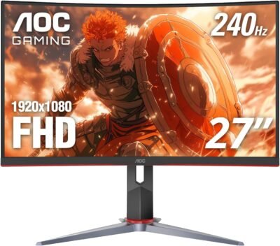 AOC C27G2Z / 27" 1500R CURVED VA / 1920x1080@ 240HZ FHD / 300NITS / 0.5MS(MPRT) / 13CM HEIGHT ADJUSTMENT / DP, HDMI Gaming Monitor