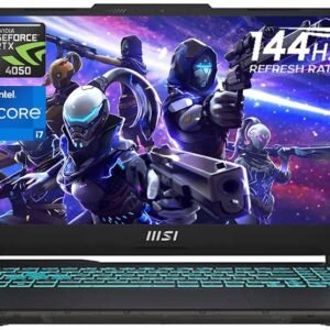 msi Cyborg 15 A13 VFK 13th Gen Intel Core i7-13620H (3.6~.4.9GHz, 10 Cores, 16 Threads, 24MB Cache) Windows 11 Home 15.6" FHD (1920x1080), 144Hz, IPS-Level Thin Bazel Screen NVIDIA® GeForce RTX™ 4060 Laptop GPU 8GB GDDR6. Up to 1470MHz Boost Clock 45W Maximum Graphics Power with Dynamic Boost. *May vary by scenario DDR5 16GB 5200MHz ( Slot 2 - Max 64GB) 512GB M.2 SSD slot (NVMe PCIe Gen4) Kensington Lock HD type (30fps@720p) Single Backlit Keyboard (Blue) Gb LAN 802.11 ax Wi-Fi 6 + Bluetooth v5.2 2x 2W Speaker 1x Mic-in/Headphone-out Combo Jack 1x Type-C (USB3.2 Gen1 / DP) 2x Type-A USB3.2 Gen1 1x HDMI™ 2.1 (4K @ 60Hz) 1x RJ45