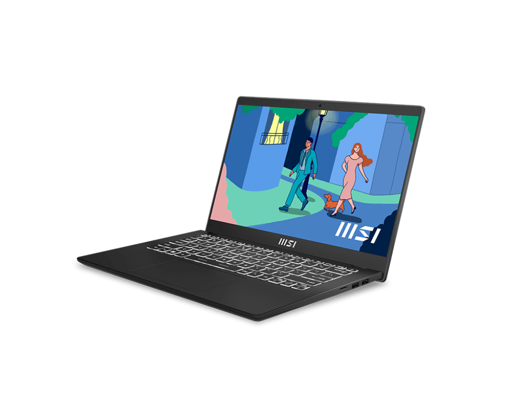 MSI Modern 14 C12MO Intel® Core™ i5-1235U 14.0" FHD (1920x1080), LAPTOP IPS-Level, Thin Bazel Screen Intel® Iris® Xe graphics 16GB 3200 MHz 512GB M.2 SSD slot (NVMe PCIe Gen3) Security - Firmware Trusted Platform Module(fTPM) 2.0 HD type (30fps@720p) Single White Backlit Keyboard 802.11 ax Wi-Fi 6 + Bluetooth v5.2 2x 2W Speaker 1x Mic-in/Headphone-out Combo Jack 1x Type-C (USB3.2 Gen2 / DP) with PD charging 1x Type-A USB3.2 Gen2 2x Type-A USB2.0 1x Micro SD Card Reader 1x HDMI™ (4K @ 30Hz) 3-Cell 39.3/53.8 Battery (Whr)