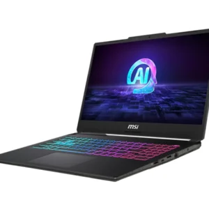 msi Cyborg 15 AI A1VFK Intel® Core™ Ultra 7 -155H Series-1 Laptop (Up to 4.8GHz, 16 Cores, 22 Threads, 24MB Cache) Free Dos. 15.6" FHD (1920x1080), 144Hz, IPS-Level Thin Bazel Screen NVIDIA® GeForce RTX™ 4060 Laptop GPU 8GB GDDR6 , Up to 1605MHz Boost Clock 45W Maximum Graphics Power with Dynamic Boost. *May vary by scenario 16GB DDR5 5600 MHz ( 2 Slots - Max 96GB ) 1TB M.2 SSD slot (NVMe PCIe Gen4) Firmware Trusted Platform Module(fTPM) 2.0 ,Kensington Lock HD type (30fps@720p) 4-Zone RGB Gaming Keyboard 802.11 ax Wi-Fi 6E + Bluetooth v5.3 2x 2W Speaker 1x Mic-in/Headphone-out Combo Jack 1x Type-C (USB3.2 Gen2 / DP) 2x Type-A USB3.2 Gen1 1x HDMI™ 2.1 (4K @ 60Hz) 1x RJ45 / Matric Display