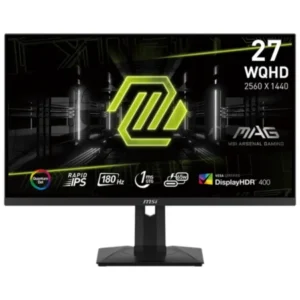MAG 274QRF QD E2 27" 2K Gaming Monitor QHD (2560 x 1440) Frameless, Quantum Dot Technology, Rapid IPS Panel, AntiGlare, 180Hz Refresh Rate, 1ms Response Time, 400cd/m2 nits Brightness, VESA DisplayHDR 400, 8 bits + FRC Color, 1.07 Billion Colors Display, 3500:1 Contrast Ratio, 82% Adobe RGB, 78% DCI-P3 & 101% sRGB Color Gamut, 1x DisplayPort (1.4a), 2x HDMI (2.0b), 1x Earphoneout, 178° Wide Viewing Angle, VESA Mountable, TUV Certified Eye Care: Anti-Flicker and Less Blue Light technology, AI Vision Mode, Console Mode (VRR, HDMI CEC), Adaptive-Sync Technology, Compatible for PC, Mac, PS5™, PS4™, Xbox, Mobile, Notebook, 5-way OSD navigation joystick,