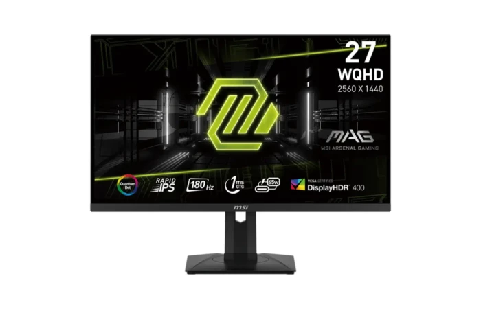 MAG 274QRF QD E2 27" 2K Gaming Monitor QHD (2560 x 1440) Frameless, Quantum Dot Technology, Rapid IPS Panel, AntiGlare, 180Hz Refresh Rate, 1ms Response Time, 400cd/m2 nits Brightness, VESA DisplayHDR 400, 8 bits + FRC Color, 1.07 Billion Colors Display, 3500:1 Contrast Ratio, 82% Adobe RGB, 78% DCI-P3 & 101% sRGB Color Gamut, 1x DisplayPort (1.4a), 2x HDMI (2.0b), 1x Earphoneout, 178° Wide Viewing Angle, VESA Mountable, TUV Certified Eye Care: Anti-Flicker and Less Blue Light technology, AI Vision Mode, Console Mode (VRR, HDMI CEC), Adaptive-Sync Technology, Compatible for PC, Mac, PS5™, PS4™, Xbox, Mobile, Notebook, 5-way OSD navigation joystick,